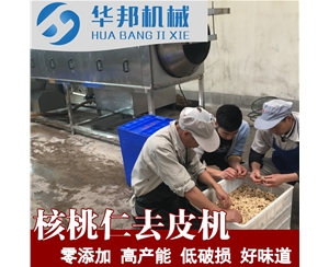 小型核桃仁去皮機哪家好 華邦旋轉式核桃仁去皮機